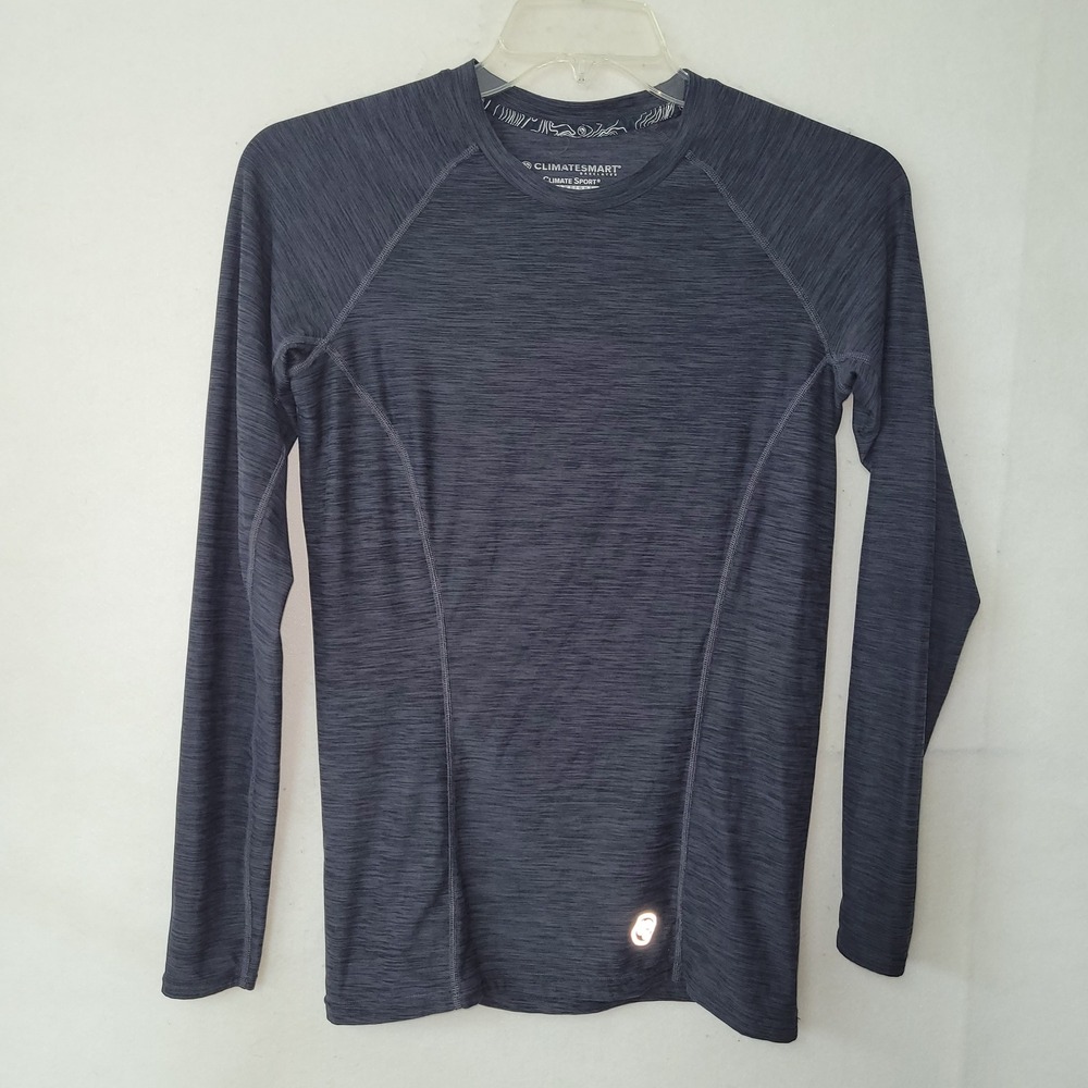 ClimateSmart Baselayer Climate Sport‎ Midweight Gray Space Dye Shirt Mens Small